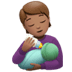 🧑🏽‍🍼 person feeding baby: medium skin tone display on Apple